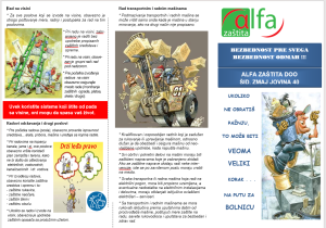 Uputstva za bezbedan rad